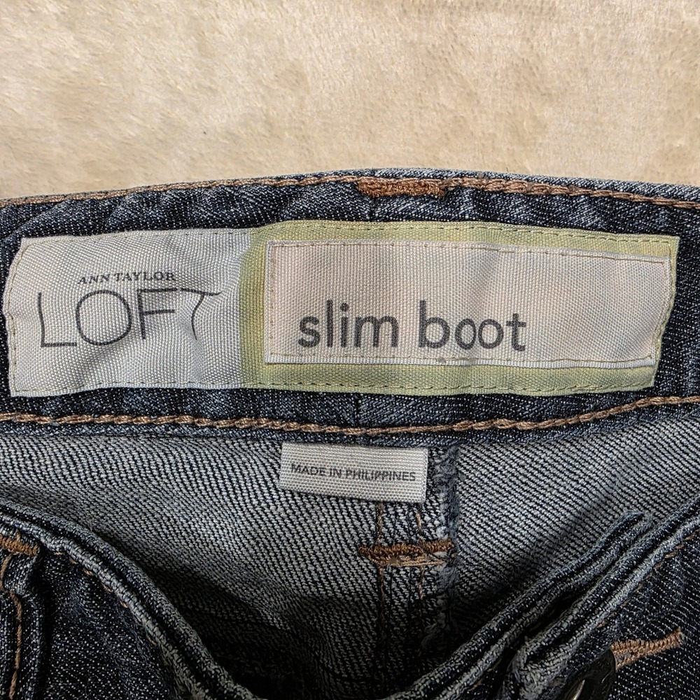 Ann Taylor LOFT Slim Bootcut Jeans Size 8 Blue Denim Medium Wash Stretch Women's - Picture 5 of 8